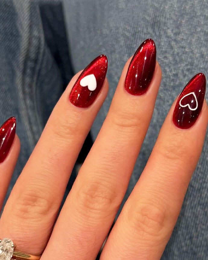 24Pcs Cute Red Heart Valentines Day Fake Nails - Image 4