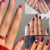 24Pcs Cute Red Heart Valentines Day Fake Nails