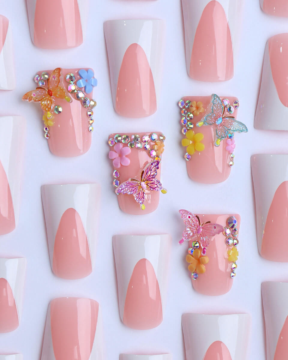 24Pcs French Y2K Medium Duck Nail Tips - Image 13