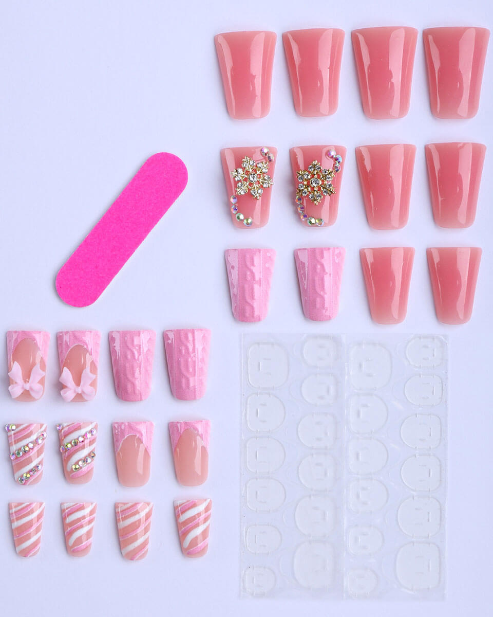 24Pcs French Y2K Medium Duck Nail Tips - Image 9