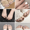 24pcs Solid Color Black White Toenails Press on Wholesale (1)