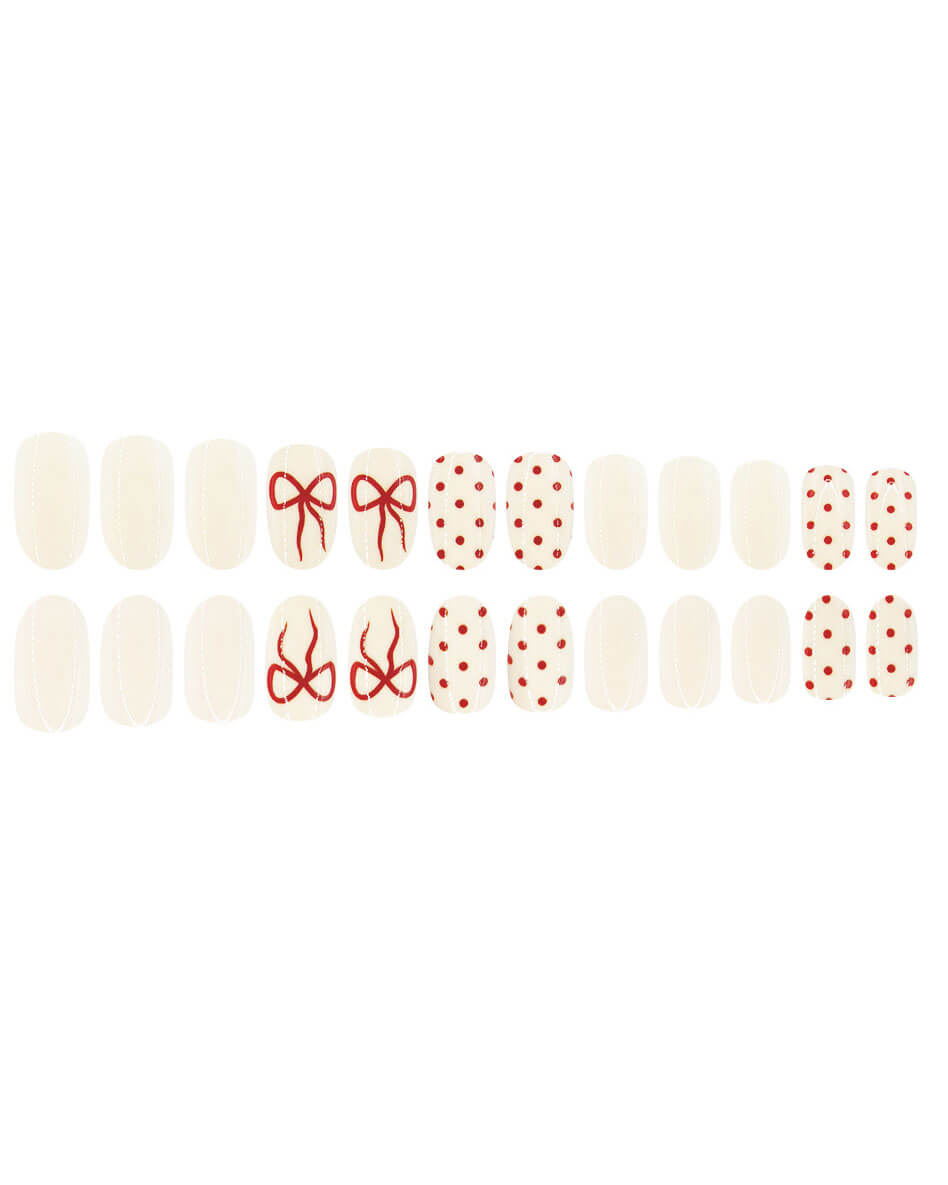 Bowknot Design Short Almond Nail Tips Bulk - Image 3