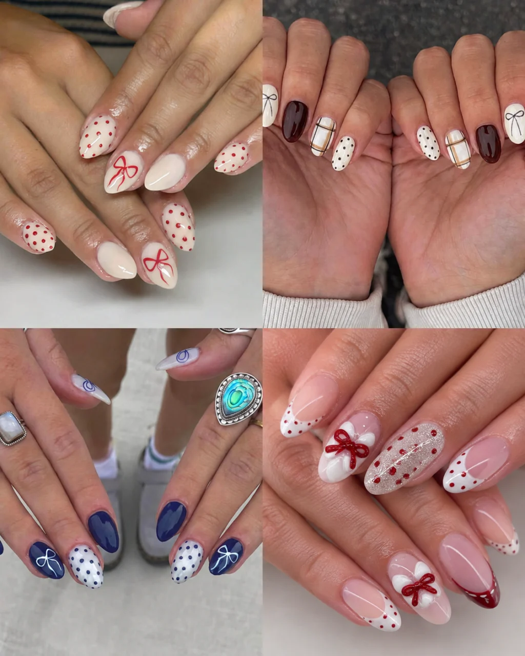 Bowknot Design Short Almond Nail Tips Bulk show