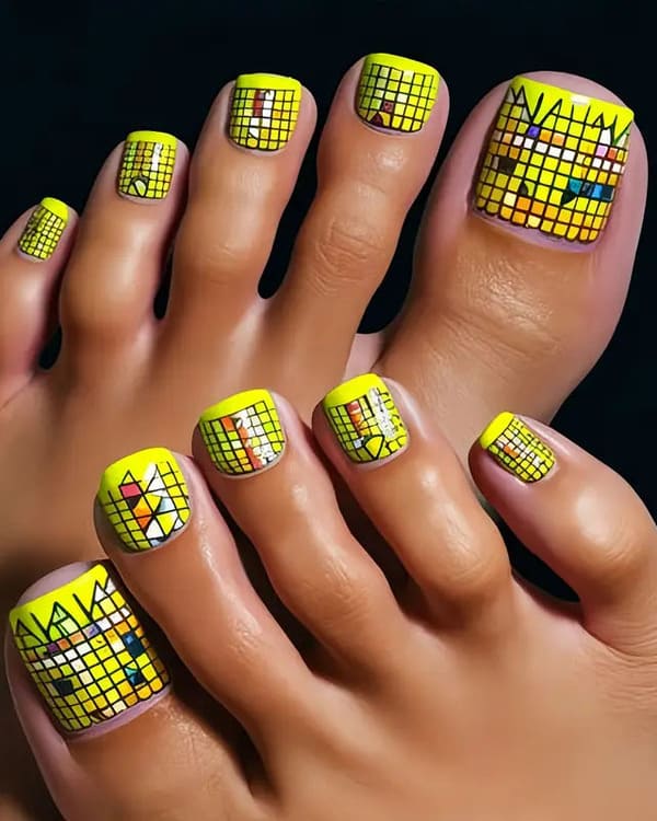 Bright Color Summer Printed Press on Toenails Bulk - Image 12