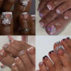 French Tip Toenails with Glitter Wholesale