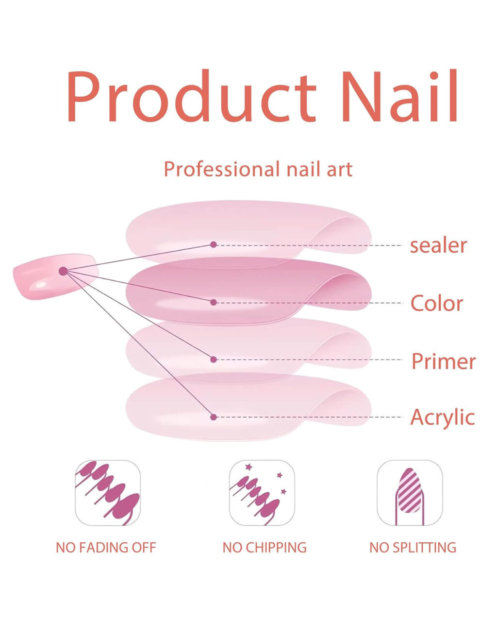 Glitter French White Leaf Artificial Stick on Nails Wholesale - Image 7