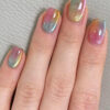 Rainbow Colorful Cat Eye Nails for Summer