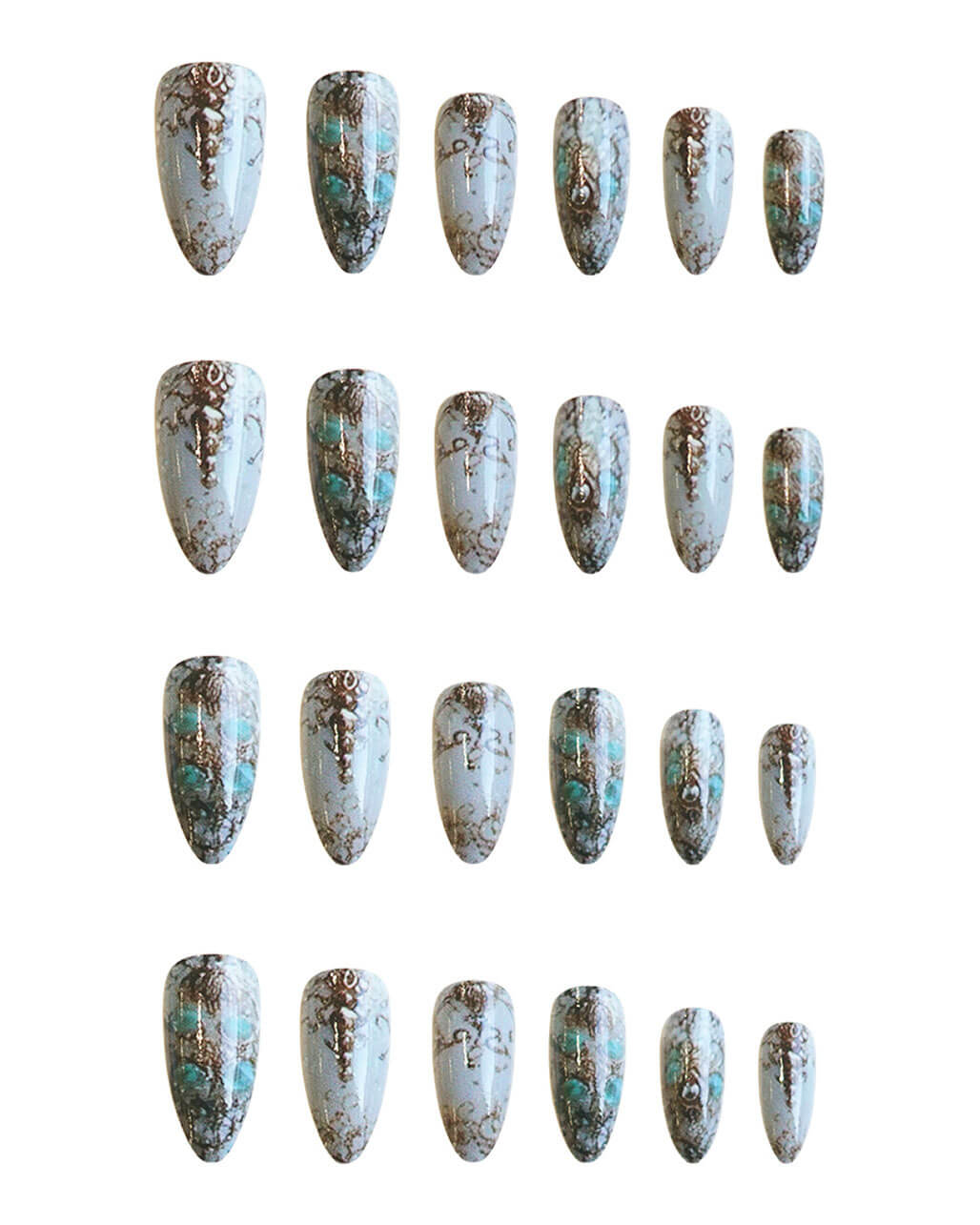 Rococo Gorgeous Long Almond Press On Nails - Image 2