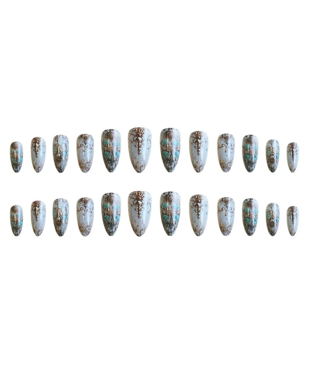 Rococo Gorgeous Long Almond Press On Nails - Image 6