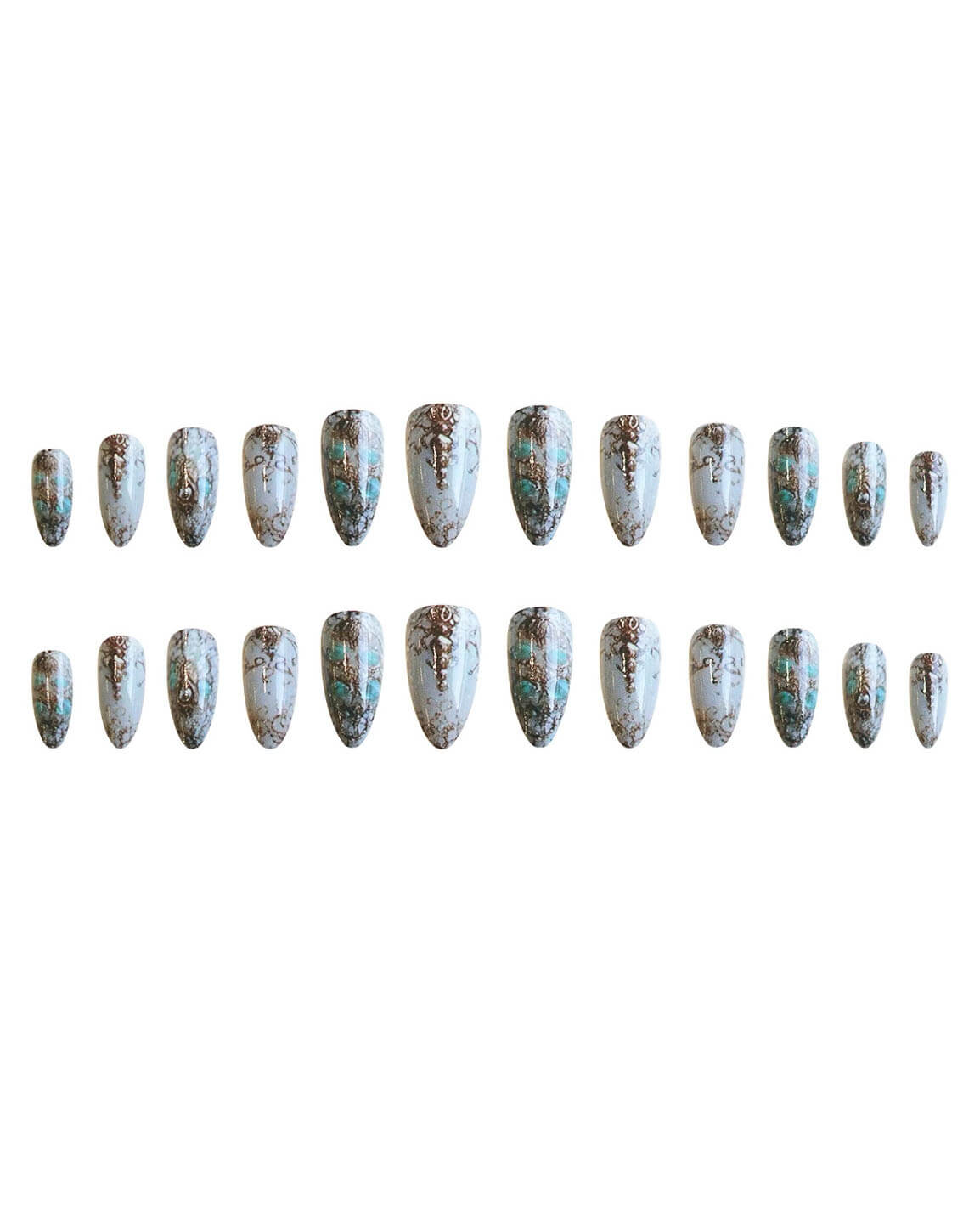 Rococo Gorgeous Long Almond Press On Nails - Image 6