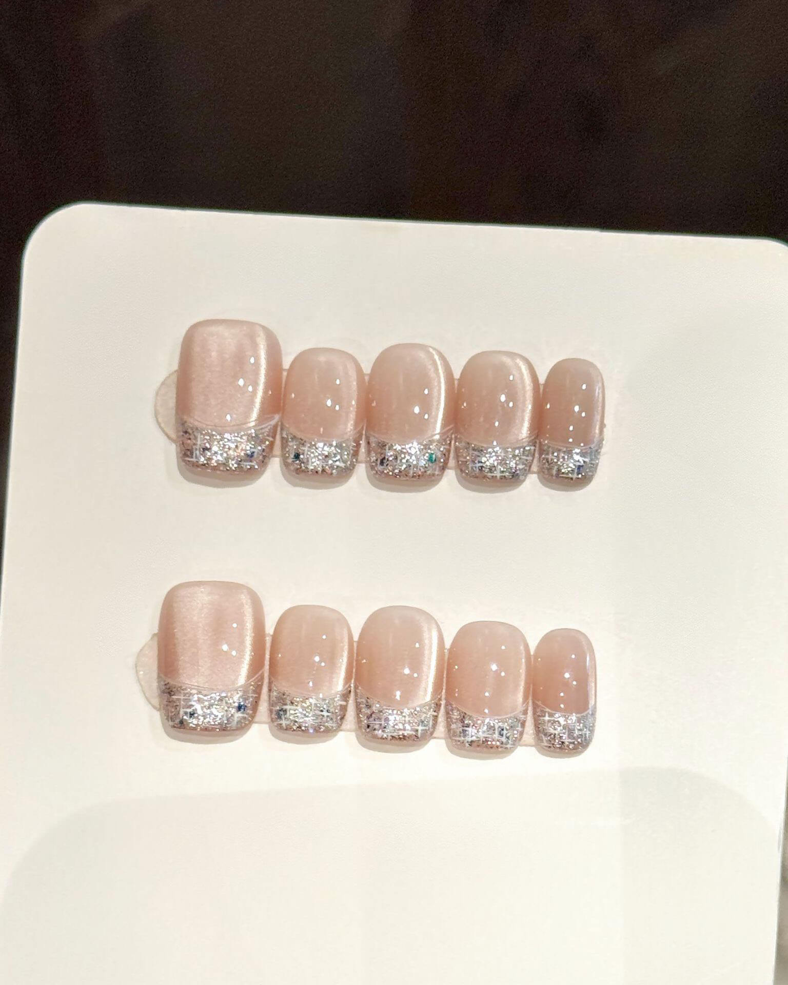 Bling French Tip Cat Eye Nails Bulk - Image 4