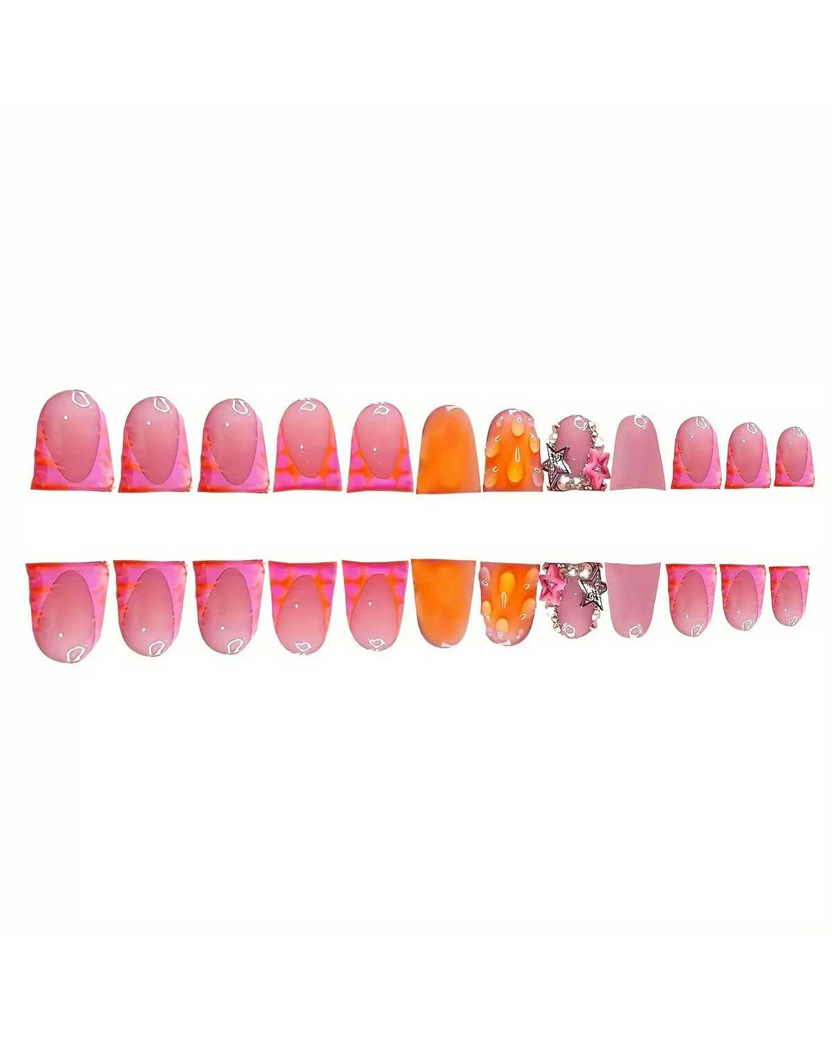Cute 3D Short Bling Duck Nails with Rhinestone - Image 7