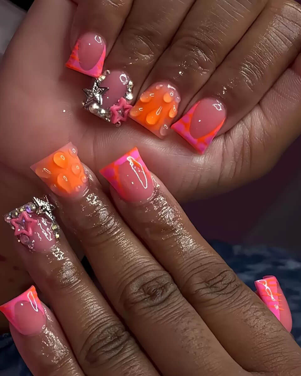 Alternative view of Cute 3D Short Bling Duck Nails with Rhinestone