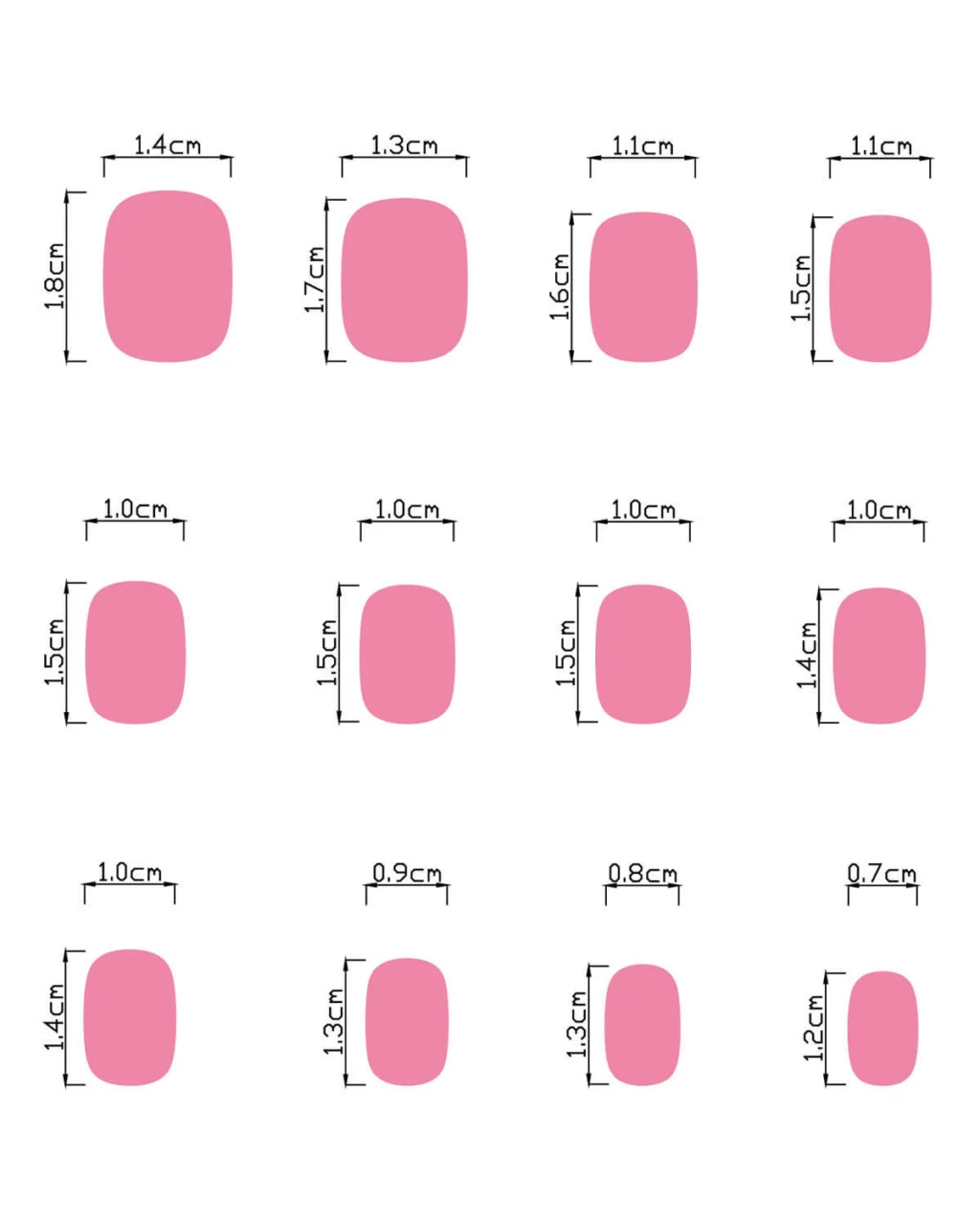Dopamine Square French Tip Nails Pink for Women - Image 4