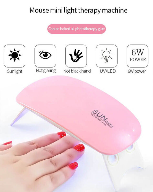 Portable Finger Nail Dryer Machine Mini Mouse UVLED Lamp