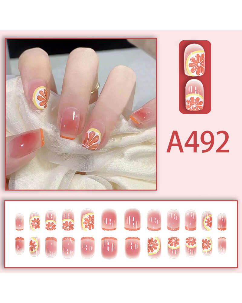 Summer Cute Pink Short Round False Nails Wholesale - Image 3