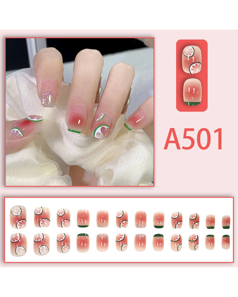 Summer Cute Pink Short Round False Nails Wholesale - Image 4