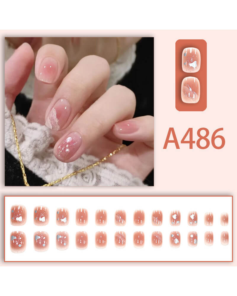 Summer Cute Pink Short Round False Nails Wholesale - Image 6