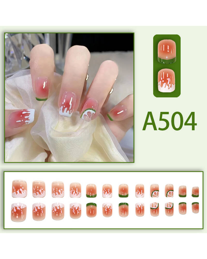 Summer Cute Pink Short Round False Nails Wholesale - Image 7