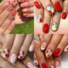 Sweet Strawberry Short Oval Red Nails for Valentine