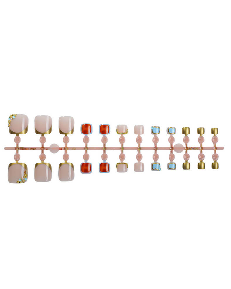 Alternative view of 24Pcs Luxury French Leopard Print Toe Nails