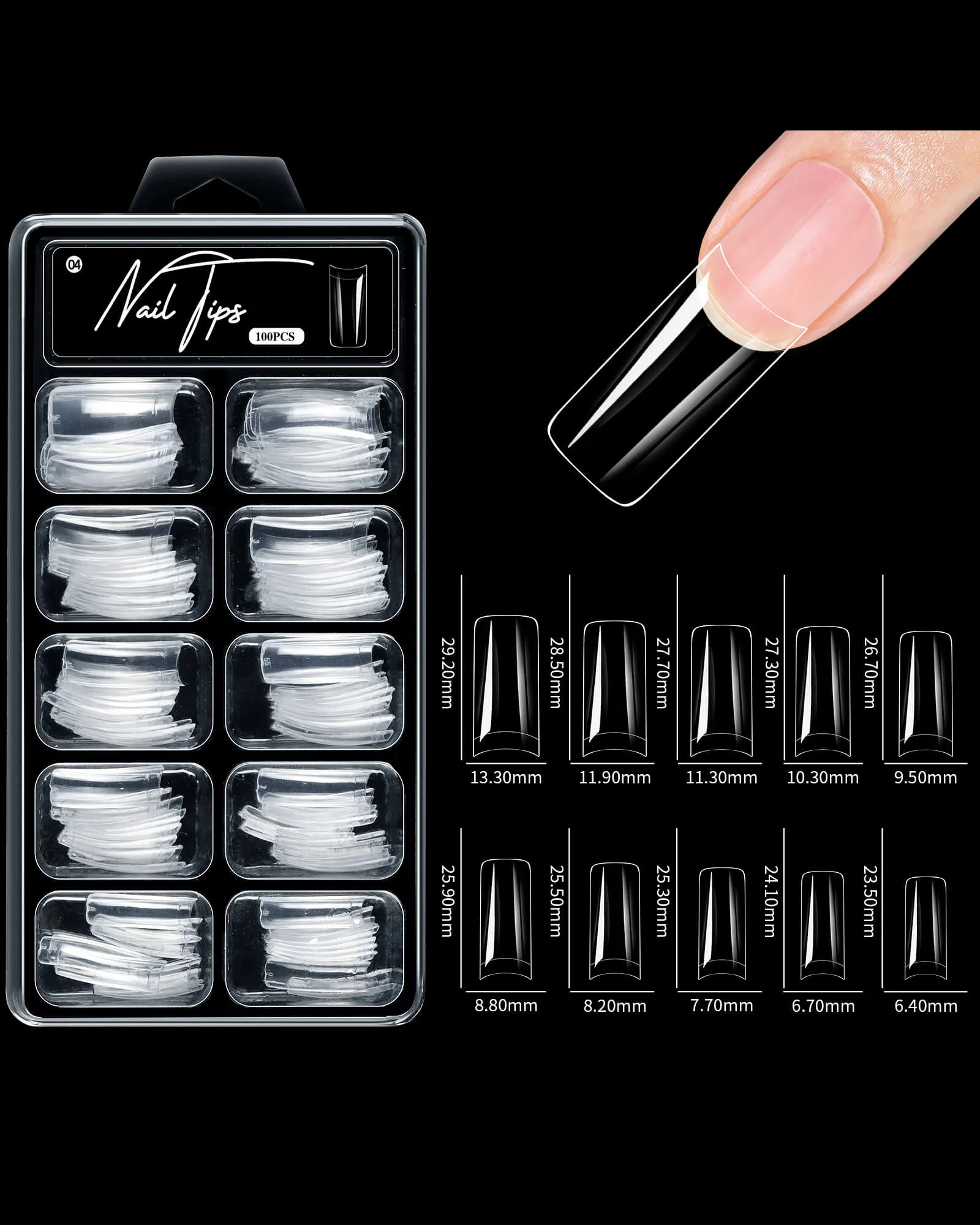 100Pcs Full Cover False Nail Tips Nail Extension Matte Design - Image 18