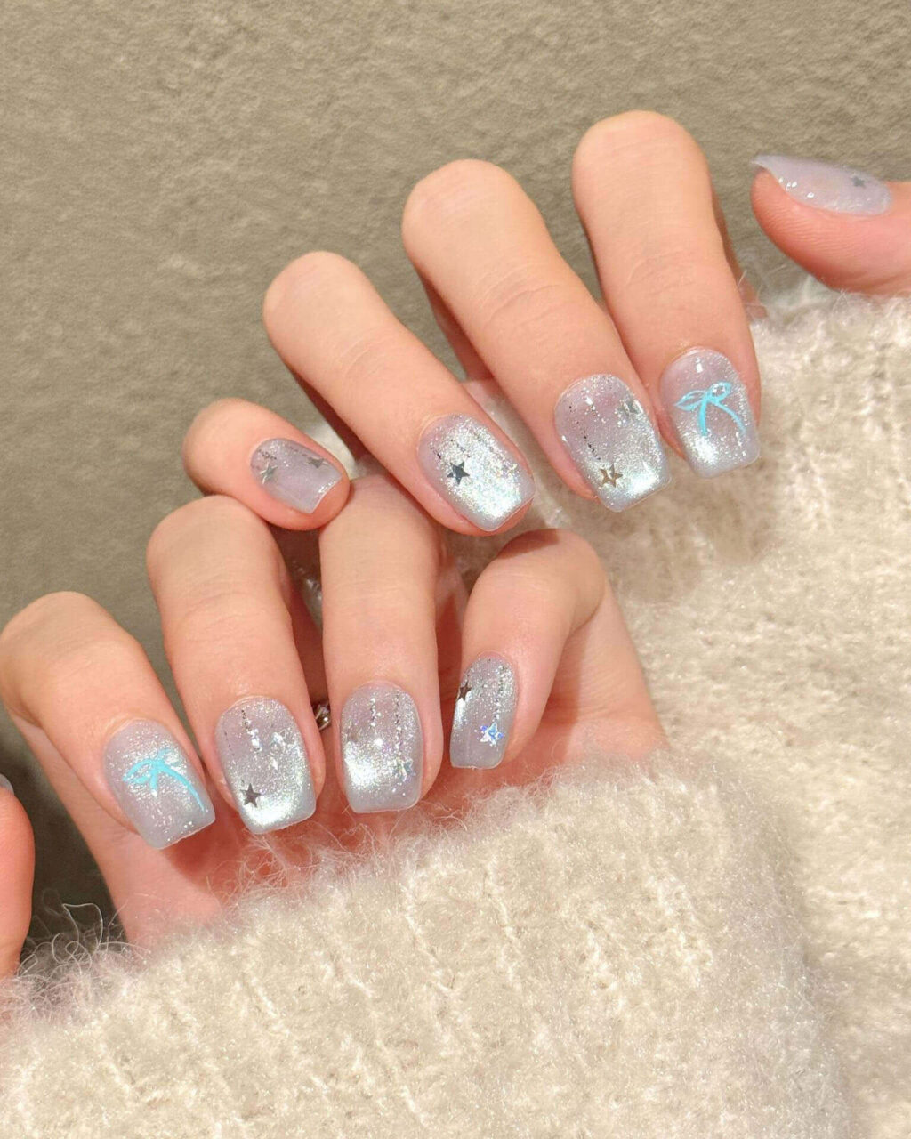 Blue Cat Eye Acrylic Nails Wholesale