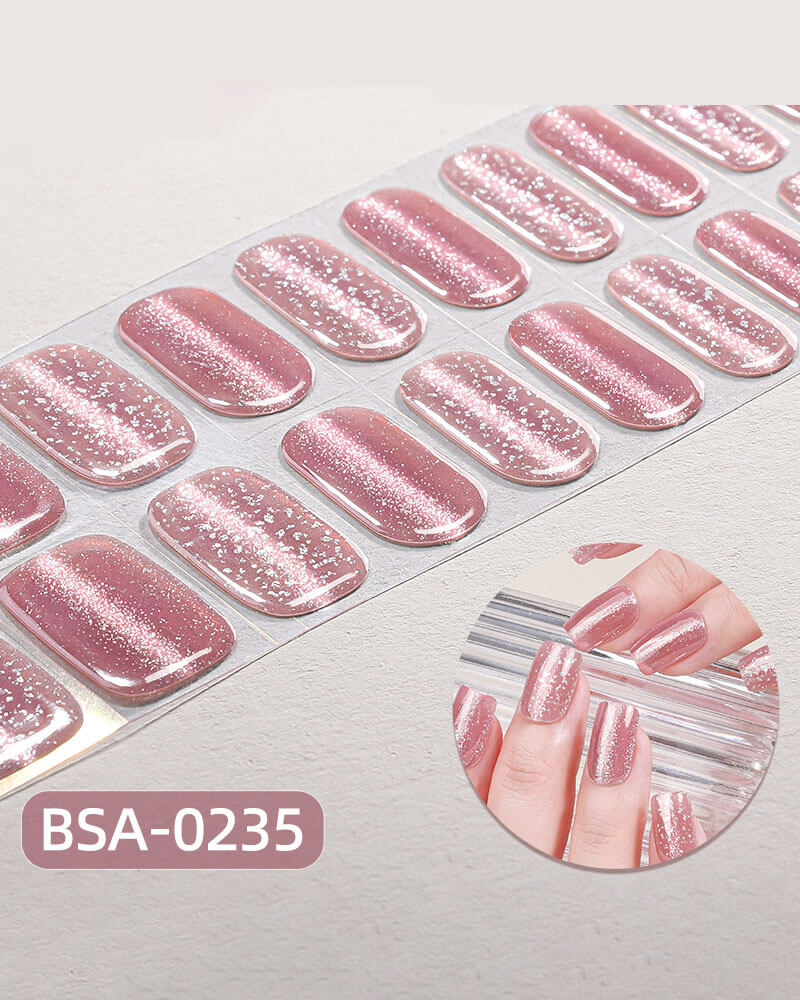 Glitter Cat Eye Nail Polish Gel Strips Nail Stickers Wholesale - Image 8
