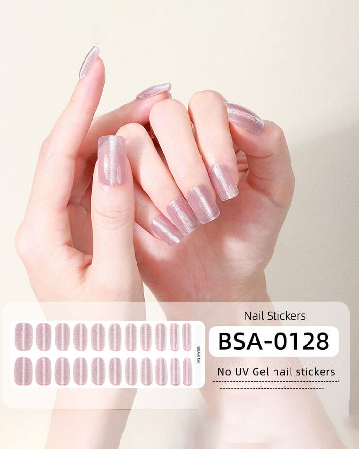 Alternative view of Glitter Cat Eye Nail Polish Gel Strips Nail Stickers Wholesale