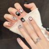 Versatile Round Acrylic Fake Nails Leopard Print