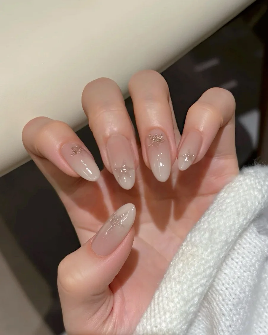 Handmade Nude Pink Acrylic Nails