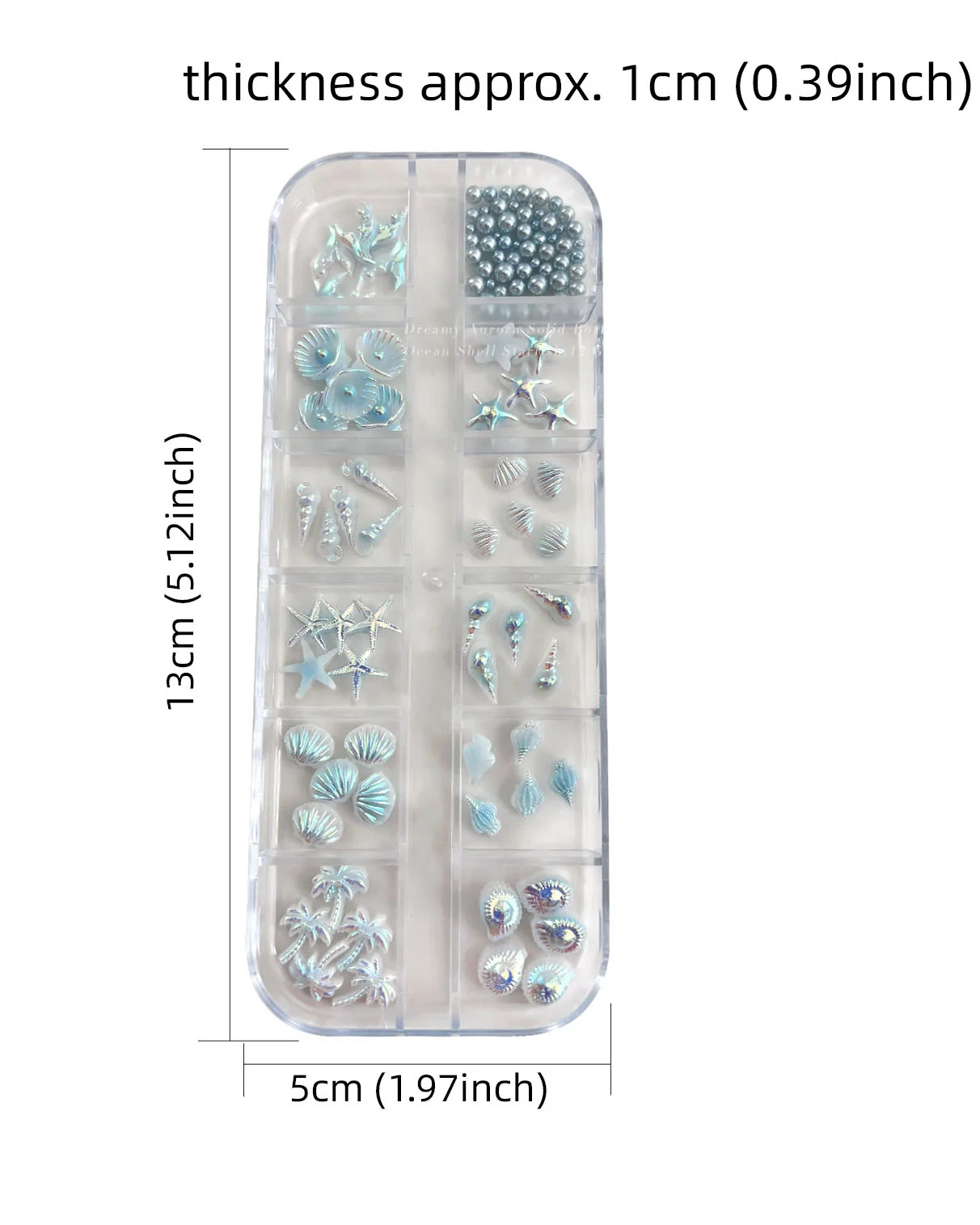 12 Gild Beach Theme Shell Star Nail Charms Decor - Image 4