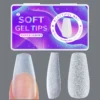 420Pcs Traceless Clear Matte Gel Nails Short