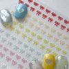 8 Types Simple Embossed Bow Nail Stickers Decoration