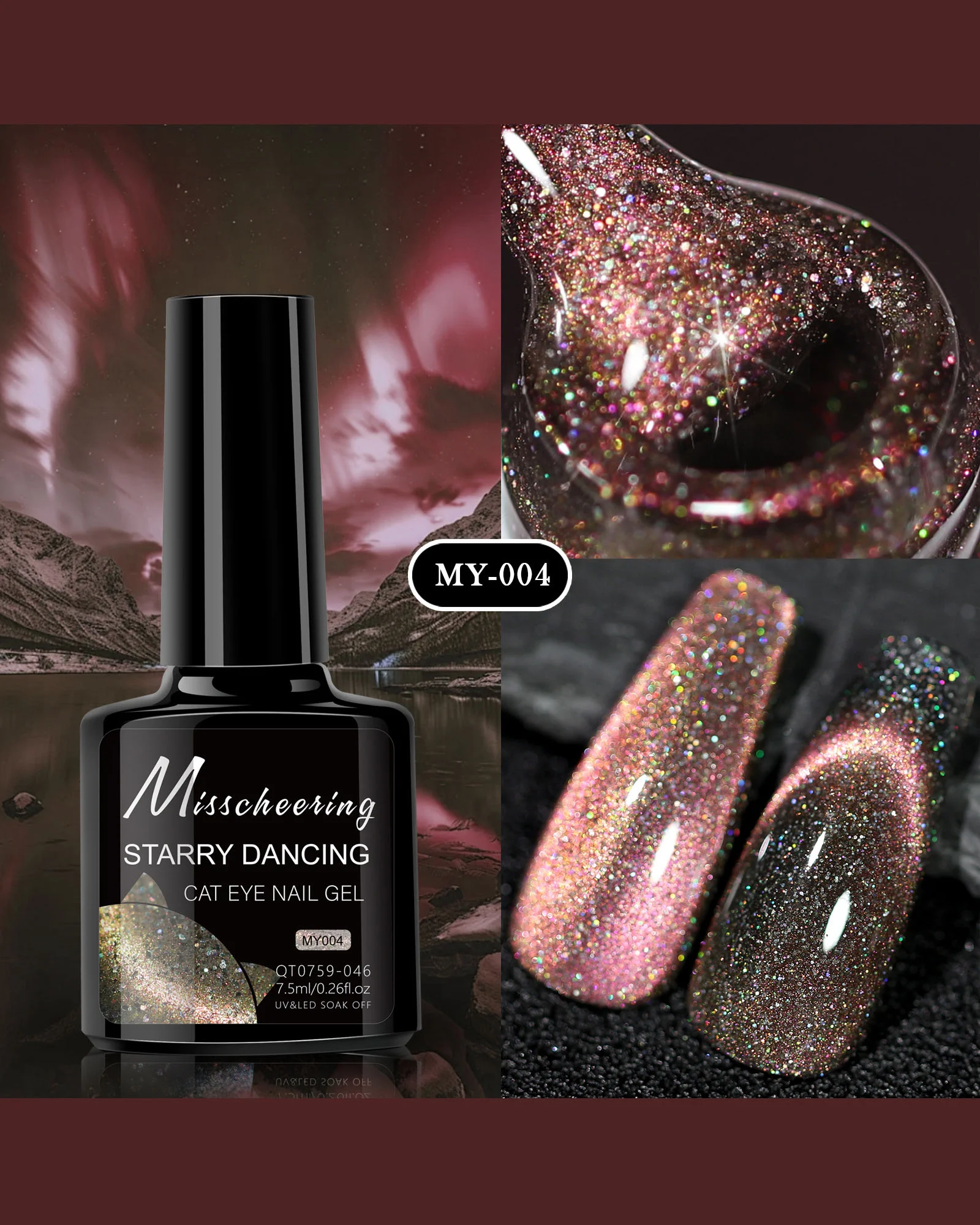 8 Types Starry Dancing Cat Eye Gel Nail Polish - Image 7