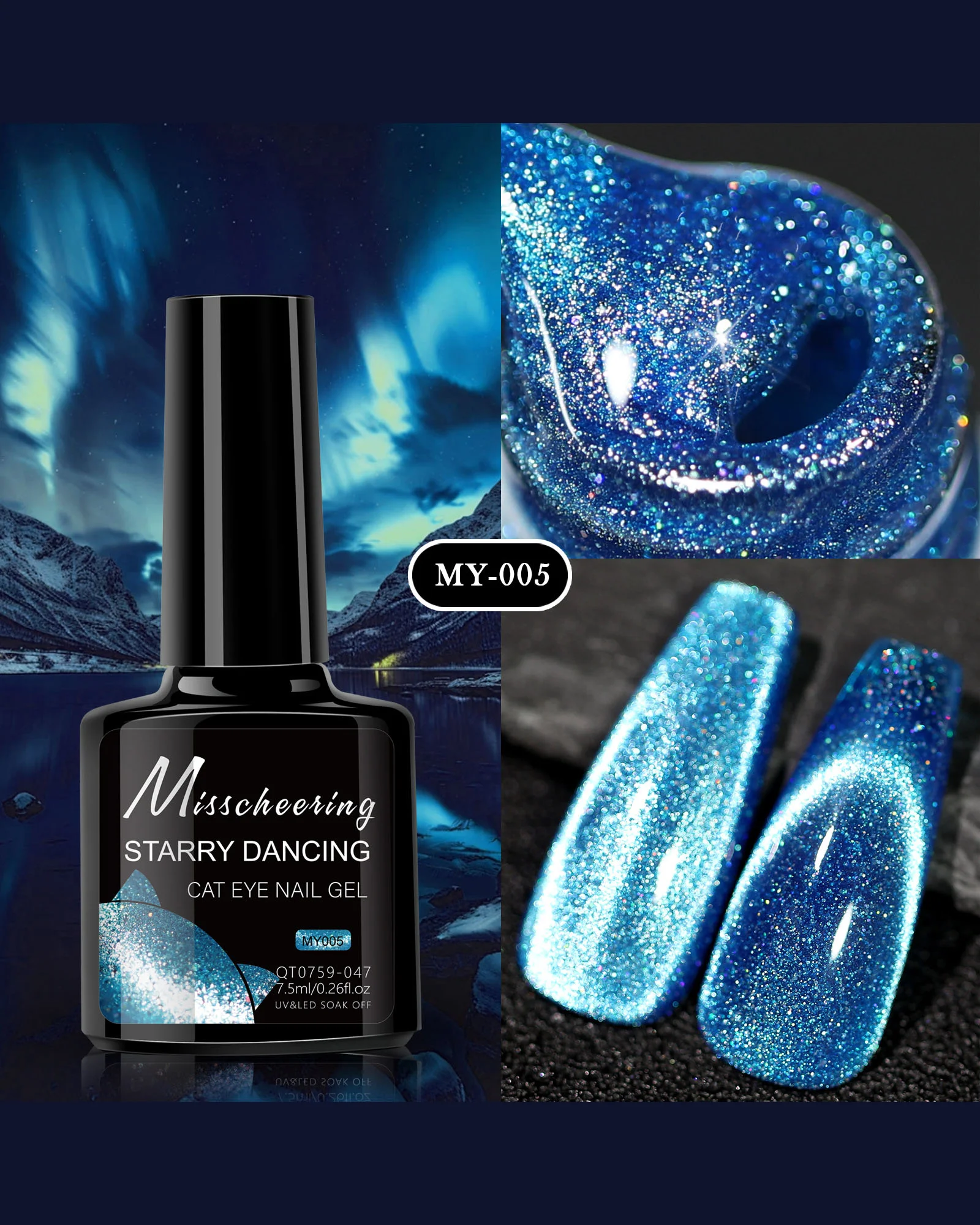 8 Types Starry Dancing Cat Eye Gel Nail Polish - Image 6