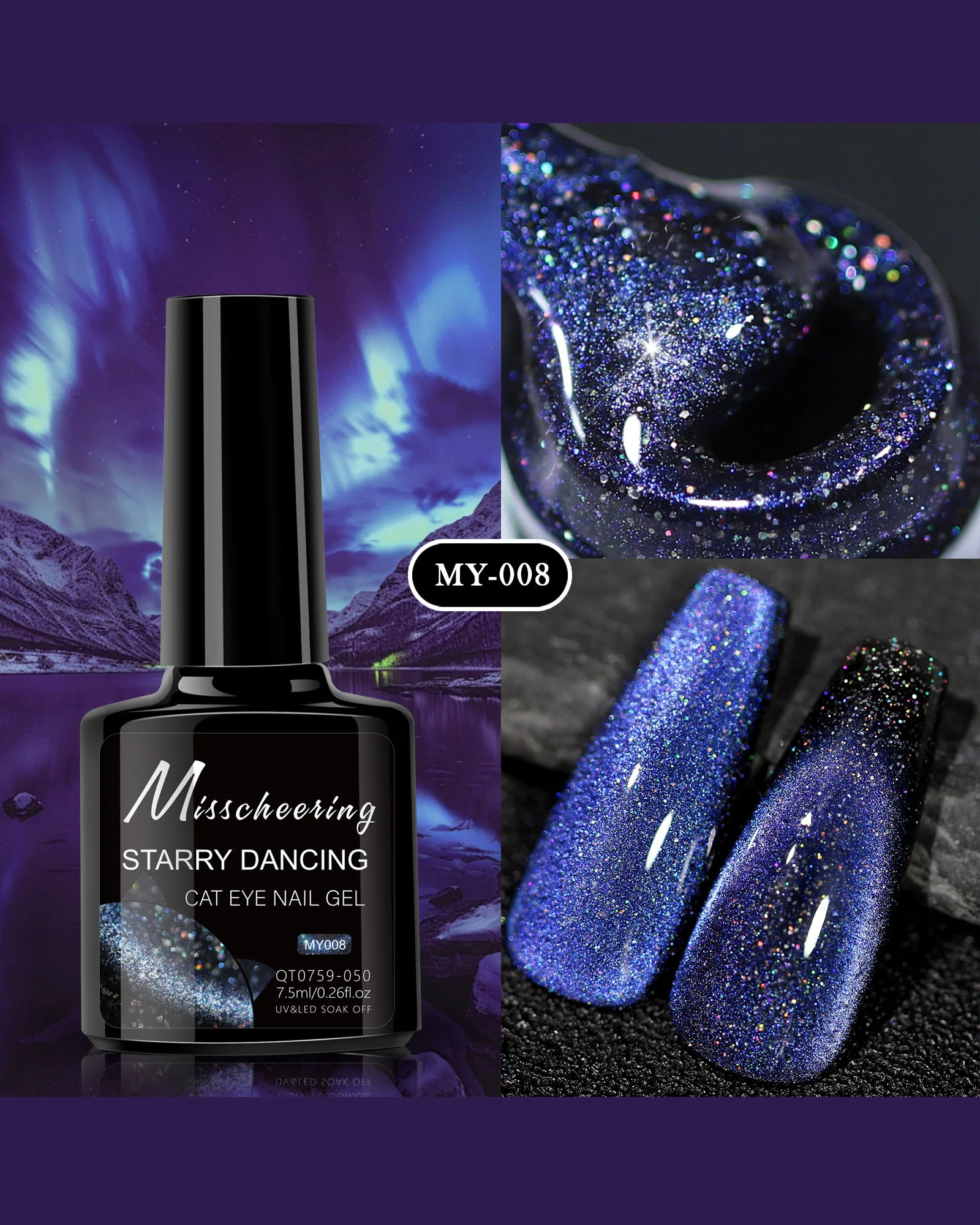 8 Types Starry Dancing Cat Eye Gel Nail Polish - Image 14