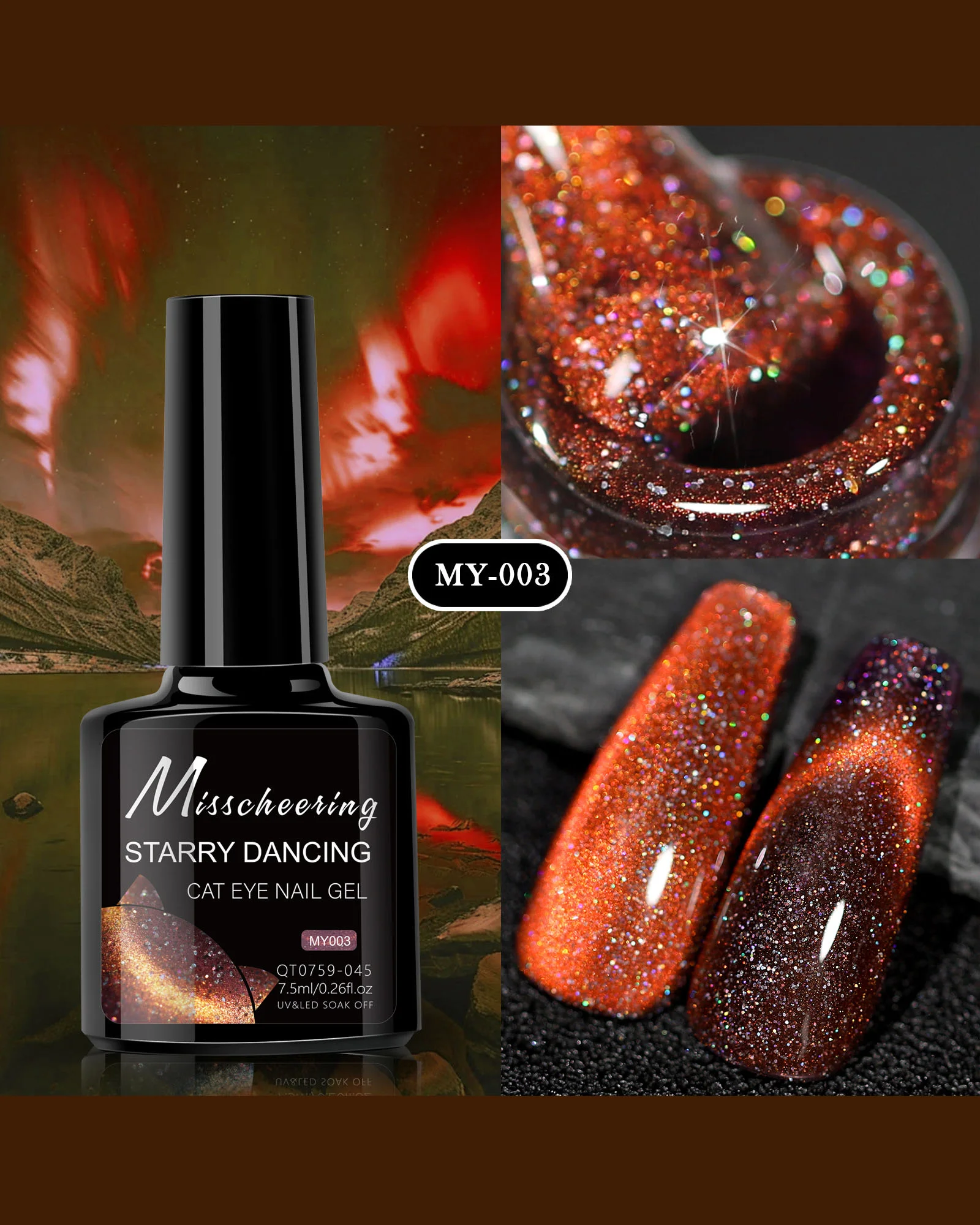 8 Types Starry Dancing Cat Eye Gel Nail Polish - Image 13