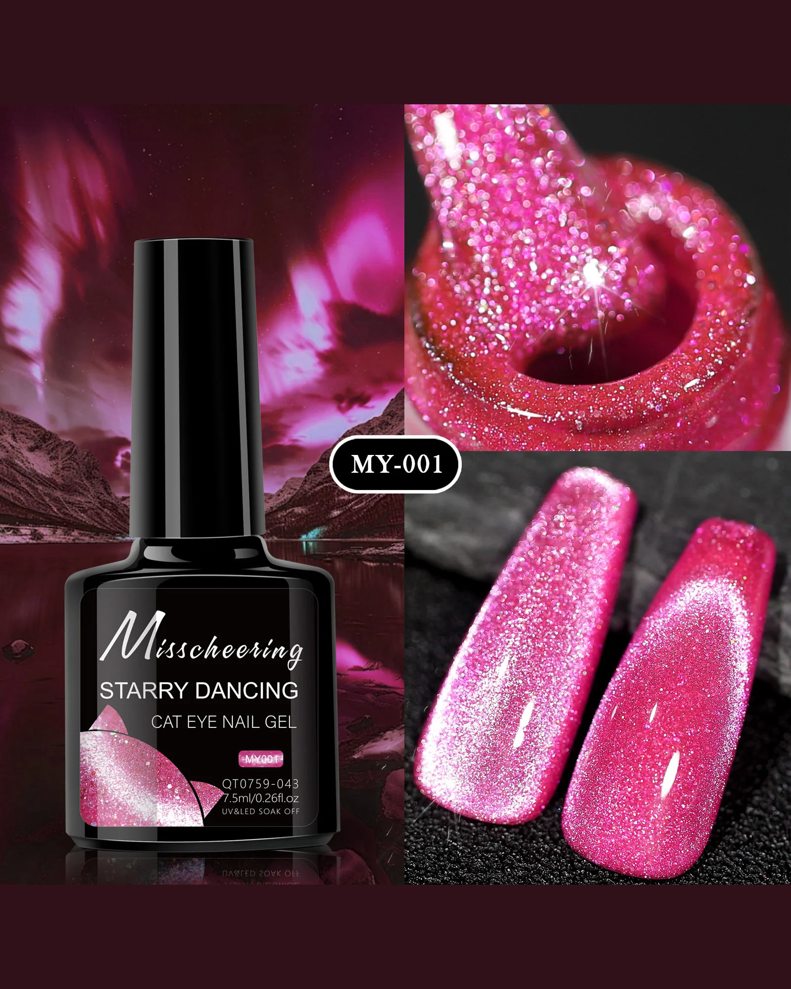 8 Types Starry Dancing Cat Eye Gel Nail Polish - Image 10