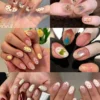 Cute Short Oval Polka Dot Fake Nails Bulk