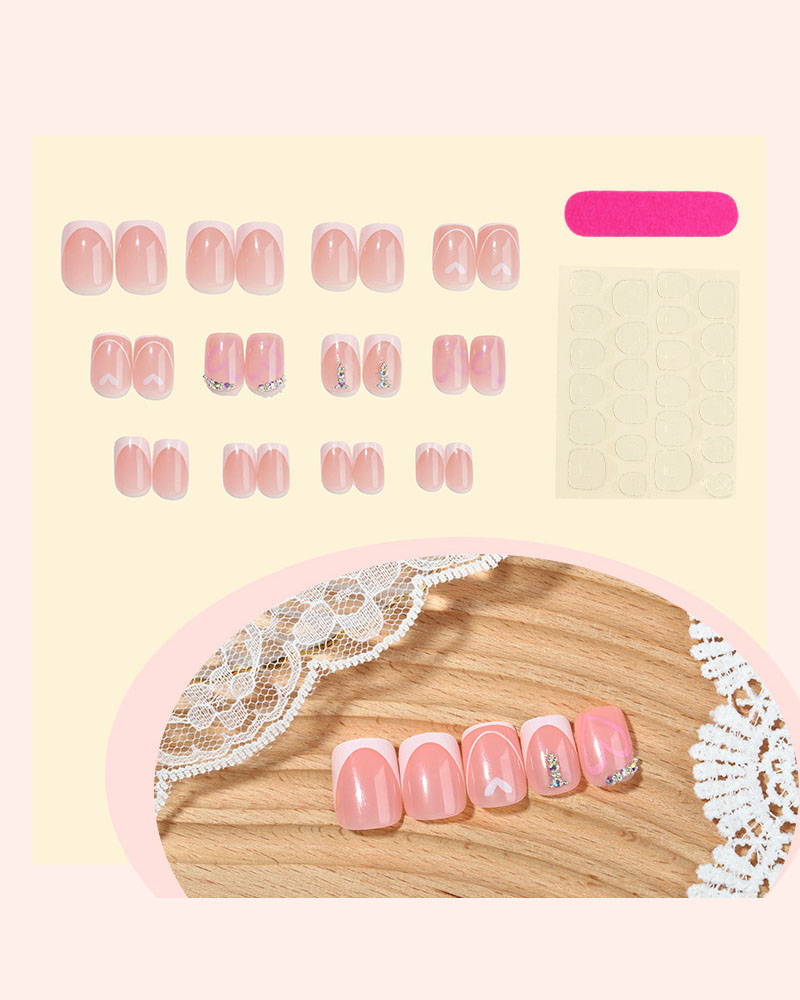 Classy Short Square French Tip Nails - Image 5