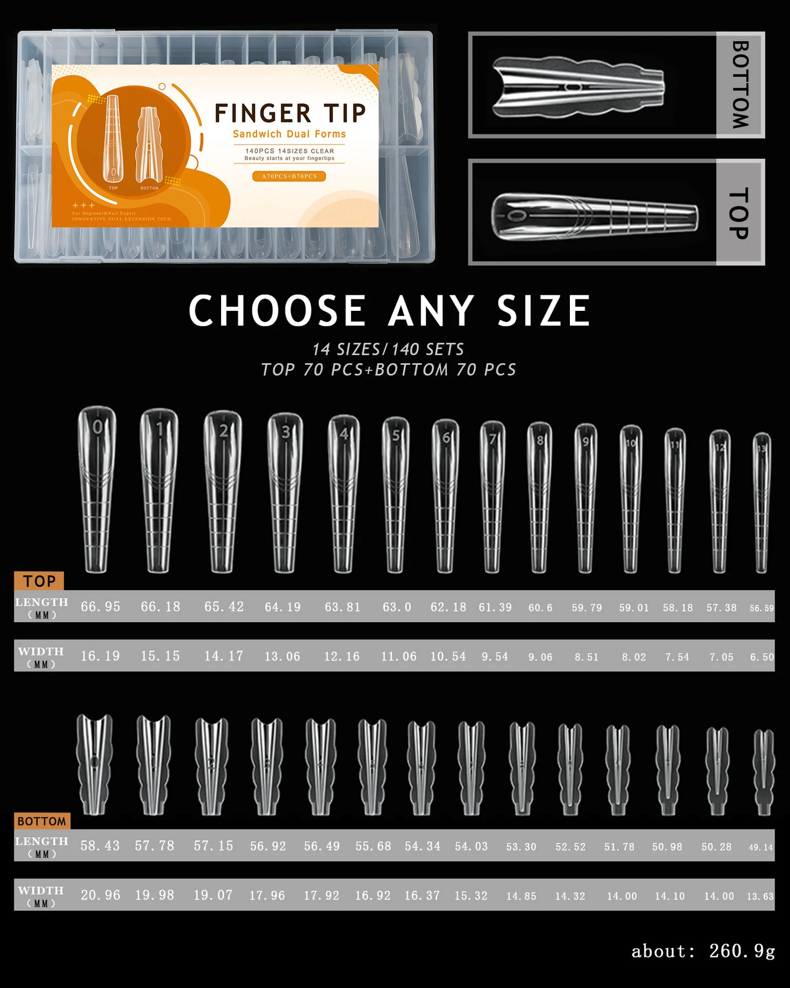 Premium Finger Tip Sandwich Dual Forms for Nails - Image 8