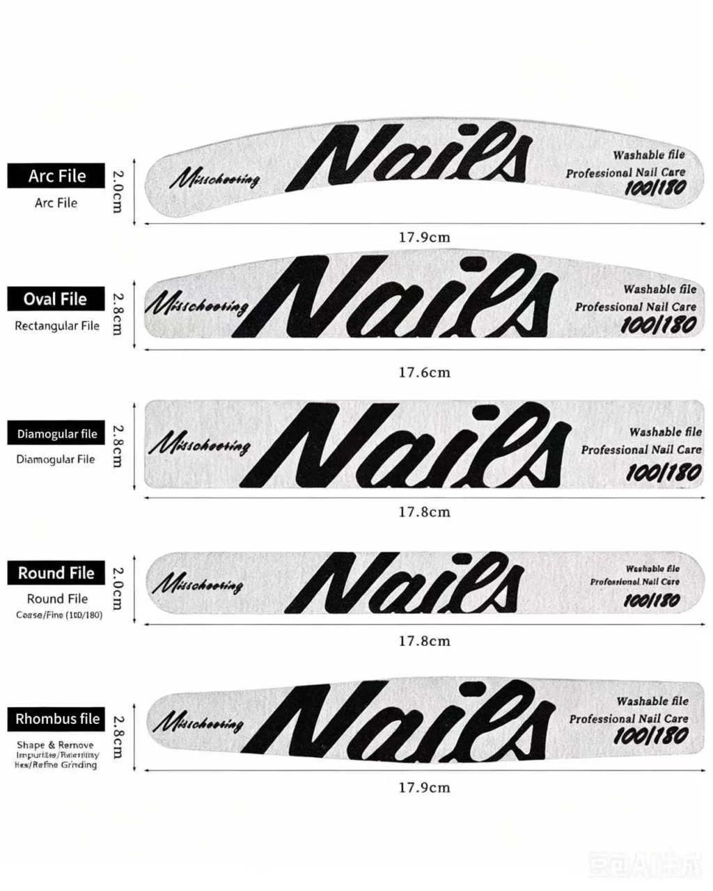 Alternative view of Red Hawk Sand EVA Professional Nail File for Nail Salon