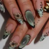 Vintage Leopard Print Ombre Almond Nail