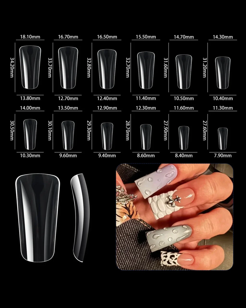 Alternative view of 504Pcs Clear Duck Fake Nails Tip