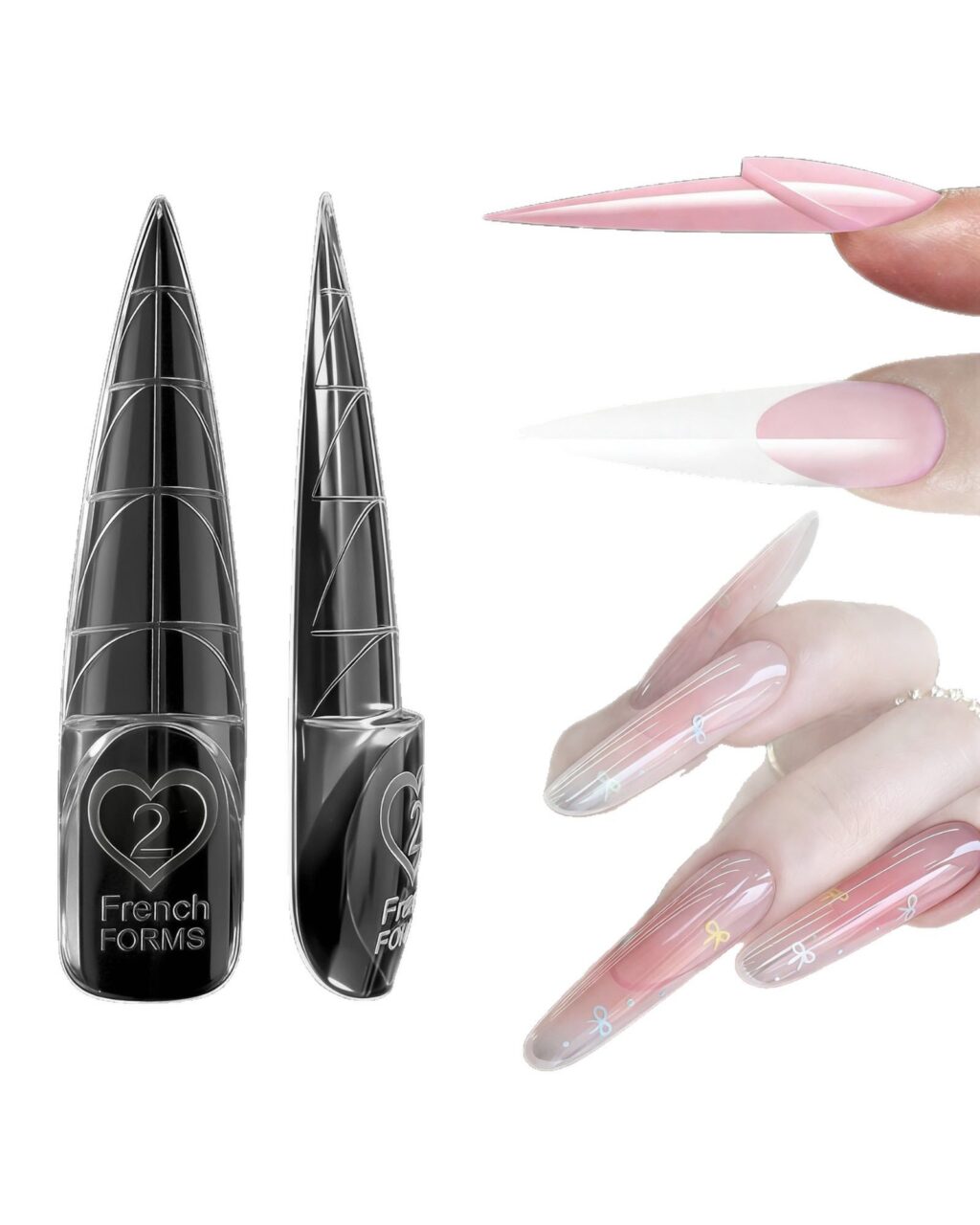 Alternative view of 150Pcs Long Stiletto Nail Forms for Gel Nails