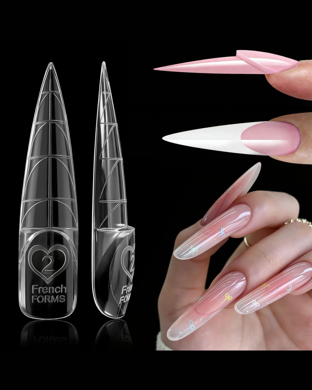 150Pcs Long Stiletto Nail Forms for Gel Nails