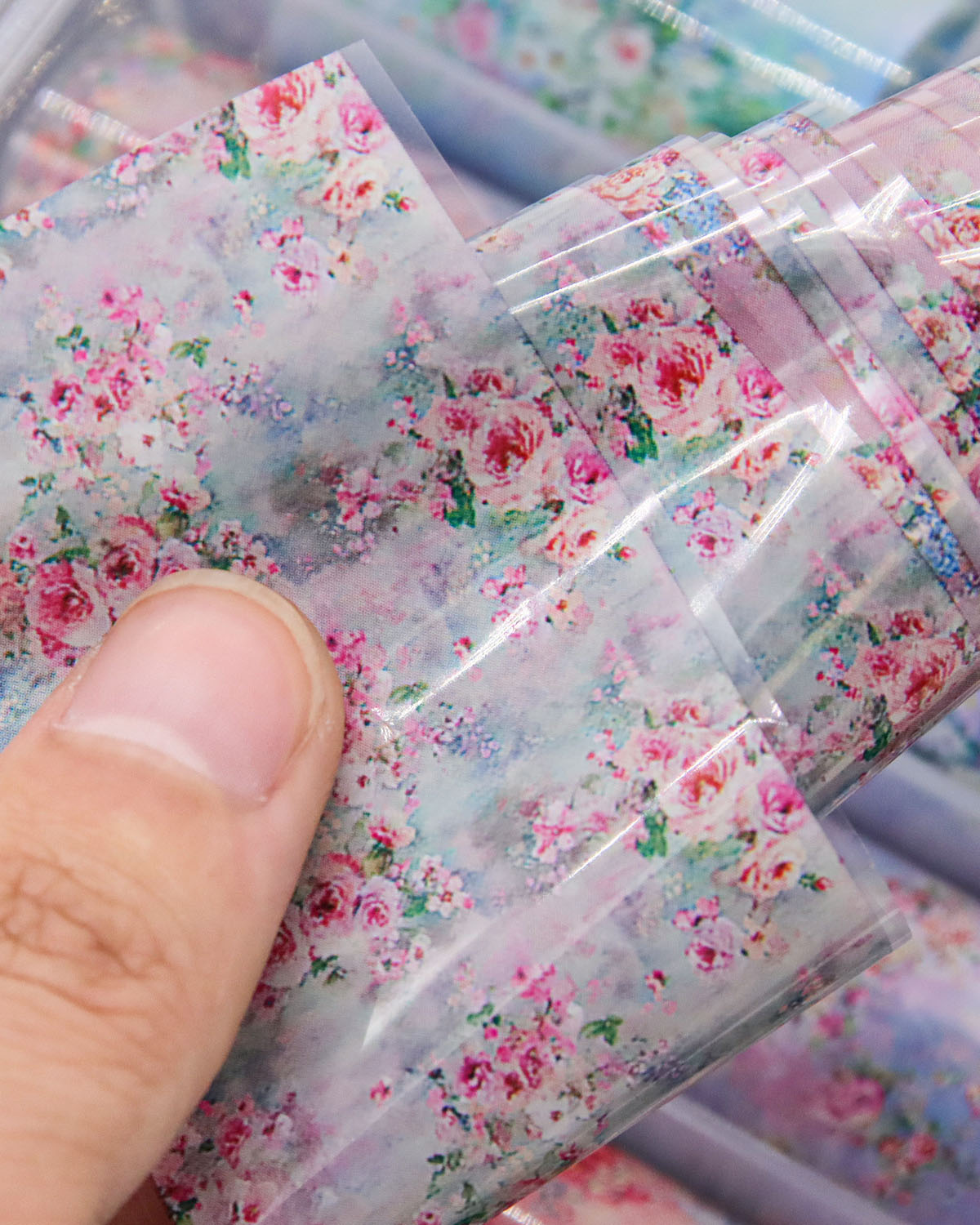 10Pcs Set Flower Nail Transfer Foil - Image 10