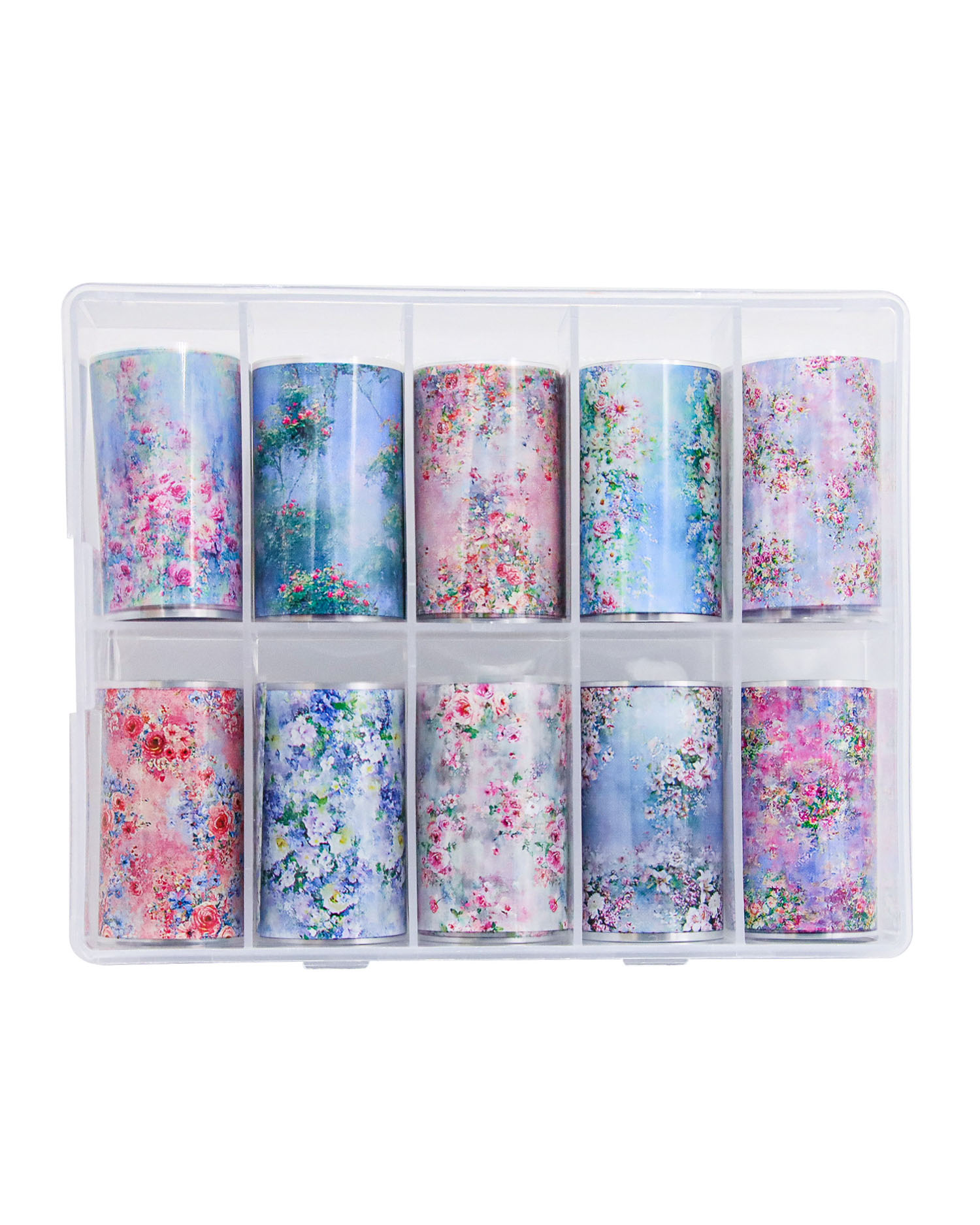 10Pcs Set Flower Nail Transfer Foil - Image 5