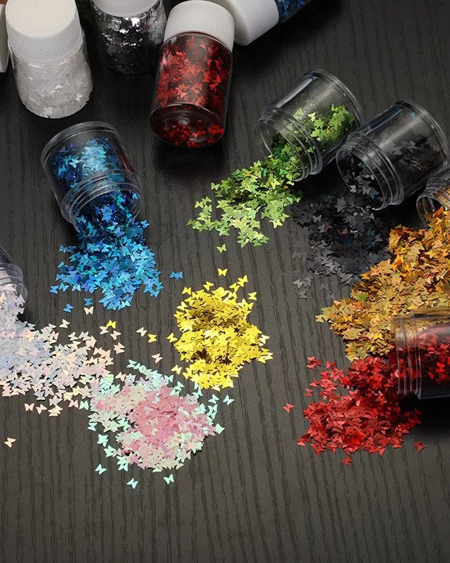 12 Types Glitter Stars for Nails
